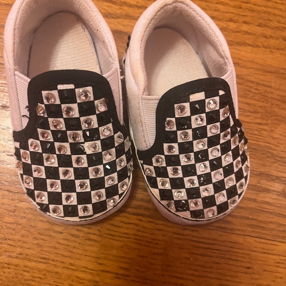 Stylish Black and White Kids Slip-On Shoes